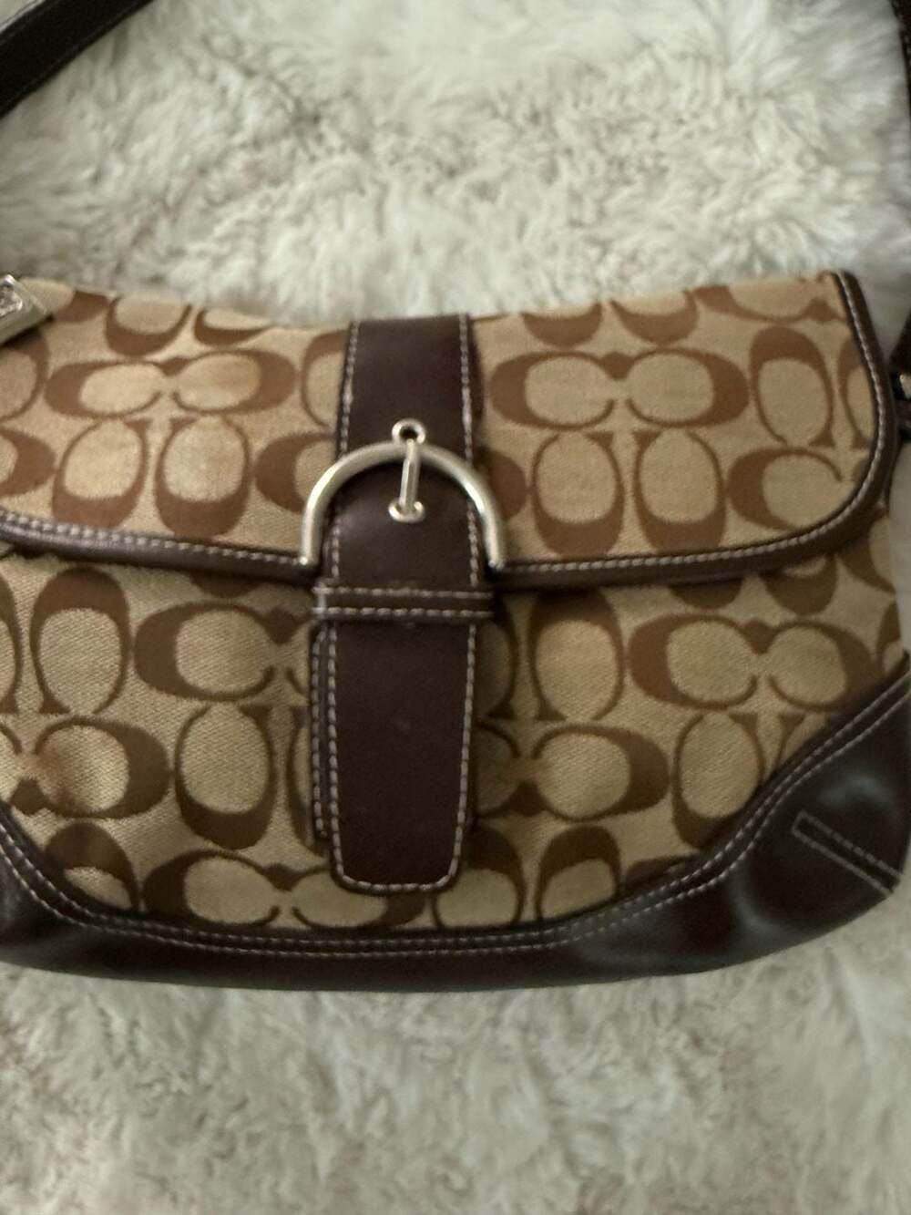 Coach Signature C Canvas and Leather Soho Small Flap Shoulder Bag - Picture 3 of 6